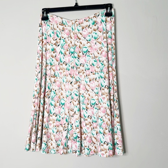 VINTAGE Diane Von Furstenberg Italy Skirt Blouse Set floral women size 12 - Picture 8 of 11